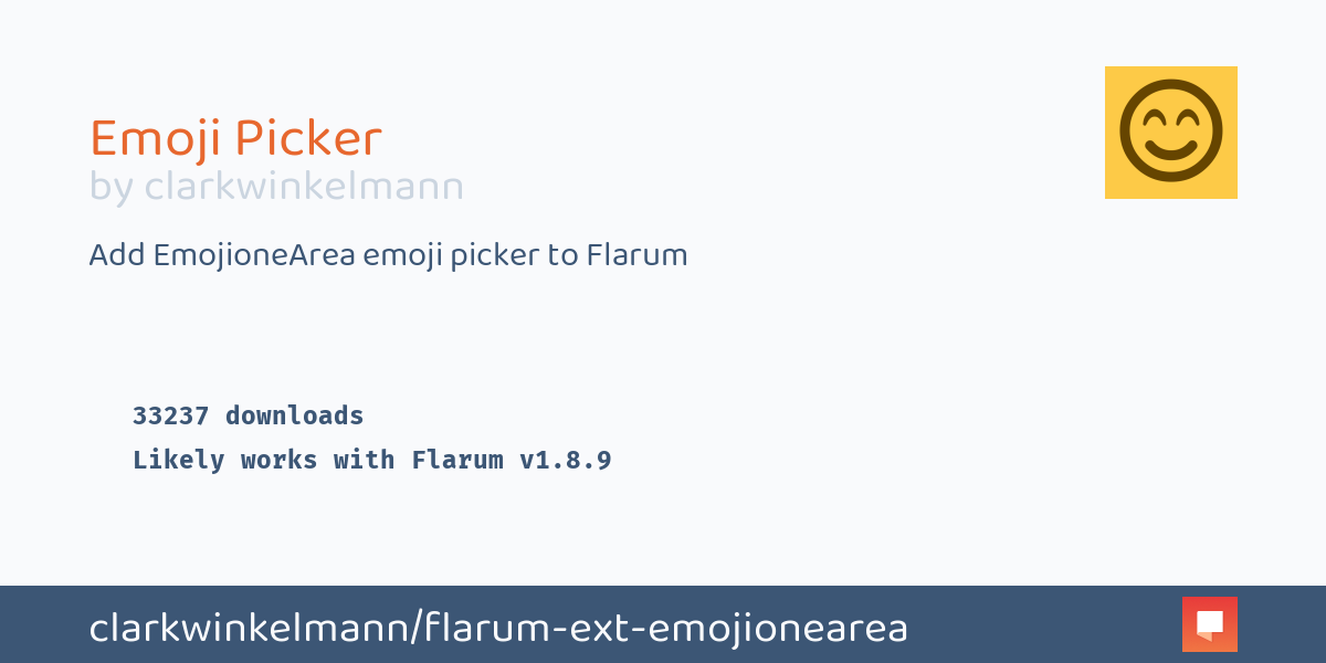 Emoji Picker by clarkwinkelmann - Flarum